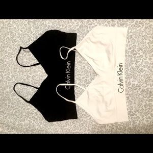 Calvin Klein black and white bralette set